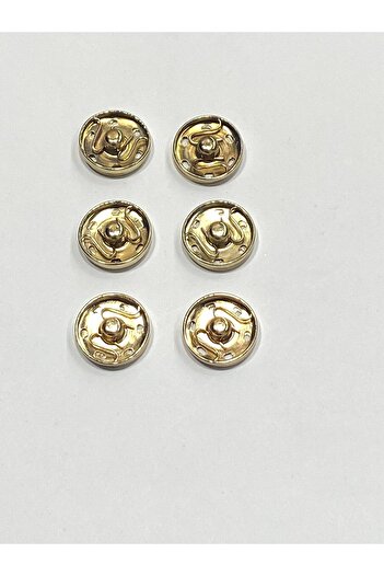 karantuhafiye Metal Snap Fasteners / Coat Cardigan Snap Fasteners / Set of 6 / 2 cm / Rosegold