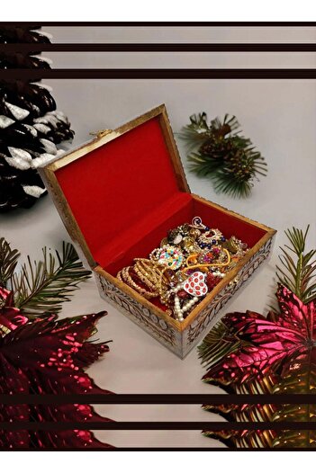 M.A Traders Wooden Jewellery Box – 8x5 Inch Large Size | Handmade Traditional Wooden Organizer for Rings
