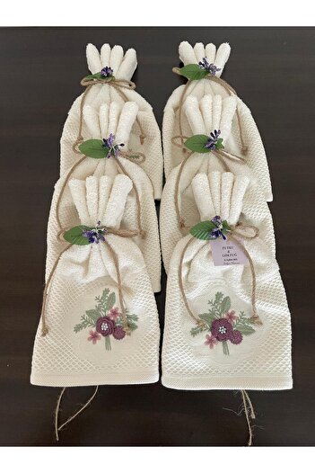 ELİŞİ MODA Wedding Convoy Towel, Very Stylish, High Quality, Showy Convoy Towel Set of 6