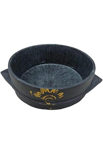 Generic Yemeni Stone Cooking Pot Ready for Use on Direct Fire or Oven, Black, Single Piece