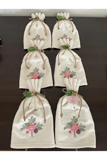 ELİŞİ MODA Wedding Convoy Towel, Very Stylish, High Quality, Showy Convoy Towel Set of 6