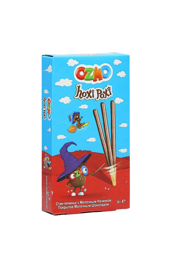 Ozmo Hoxi Poxi Biscuit Sticks Coated Milk Chocolate, 36 g