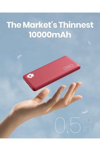 iniu Portable Charger USB C Slim 3 Amp High-Speed 10000mAh