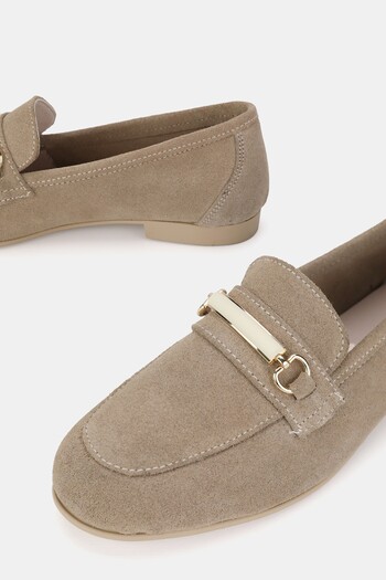 TUNAELLİ Women's Mink Suede Genuine Leather Natural Leather 36-41 Number Buckle Ballet