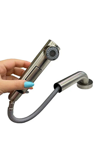 KORMAN TECHNIK Kitchen Faucet with Pull-out Shower Stainless Steel Silver YSQ/106
