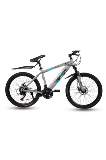 Mountain Gear 21-Speed MTB Mountain Bike | 24Inch High Carbon Steel | Disc Brakes | Shock Fork & Shimano Shifters