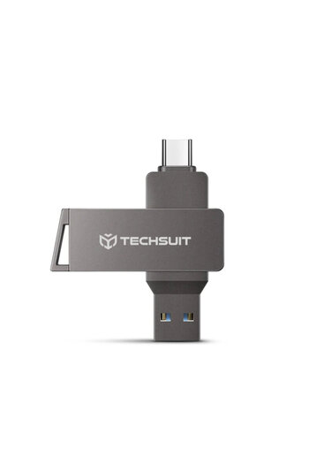 Techsuit External Memory 16GB Techsuit, USB 3.0, Type-C, THSM19, gray
