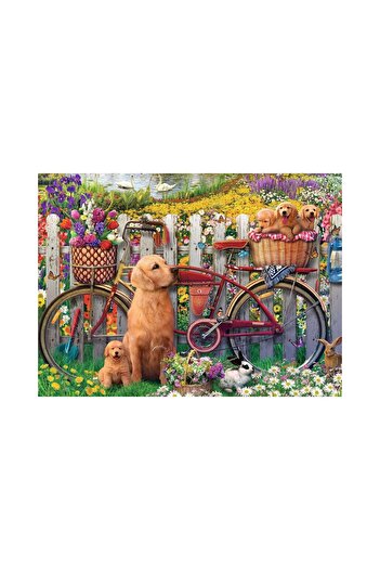 RAVENSBURGER Puzzle - Cute dogs in the Garden, 500 piese