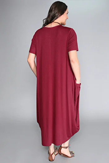 Curvy Trend Plus Size Seahorse Printed Jumbo Short Sleeve Dress