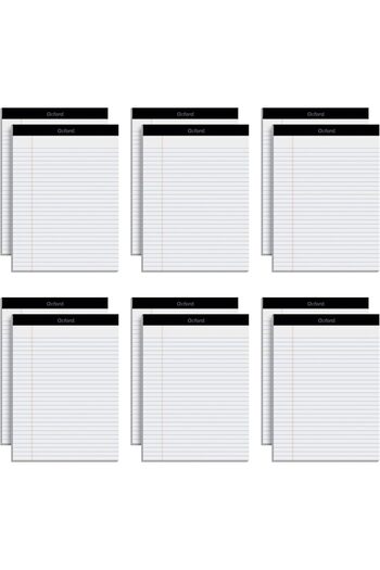 STOREMAX Snshop 8.5 X 11 Legal Pad, 12-Pack, Wide Ruled, White Paper, 50 Sheets Per Pad