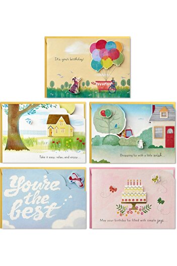 STOREMAX Snshop Paper Wonder Pop up Birthday Card Assortment (5 Cards with Envelopes) 467437