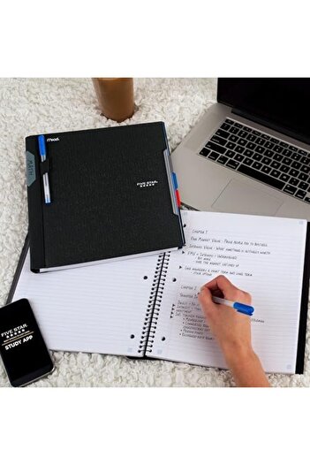 STOREMAX Snshop Star Advance Spiral Notebook + Training Practice, 3 Themes, Lined College Paper, 27.9