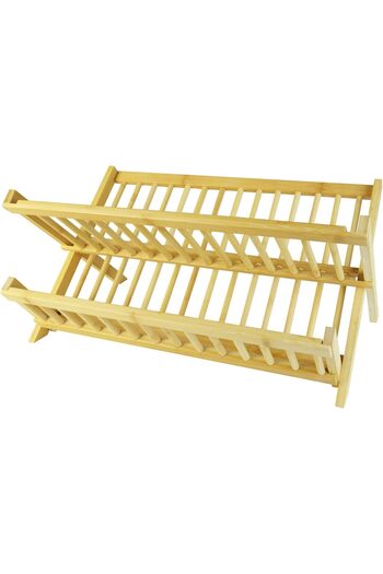 STOREMAX Sellbuyst Kitchen Series Bamboo Foldable Dish Rack - Dish Rack 47X32 cm Trendy 266450