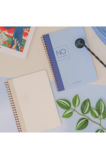 STOREMAX Snshop A5 Spiral Bound Cardboard Cover Checkered School Notebook 80 Sheets Set of 2 - Timetable Planned - Navy Blue/