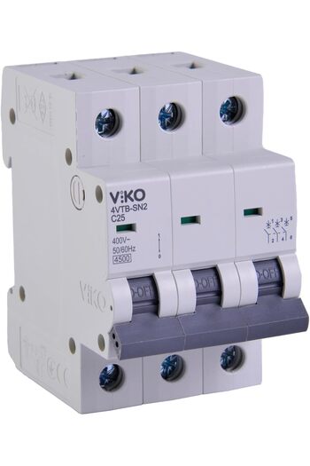 STOREMAX صمام حماية أوتوماتيكي 4VTB-3C25 من سيلبيوست، 4.5 كيلو أمبير، نوع C، 3 أقطاب، 25 أمبير، عصري 266450