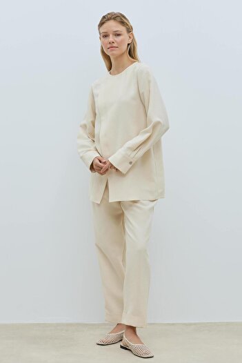 Mahal Bood Pile Detailed Tenzel Trousers
