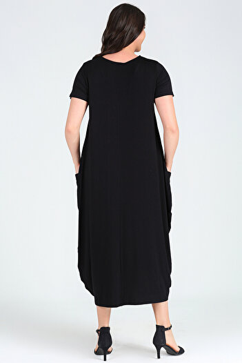 Curvy Trend Plus Size Swallows Printed Jumbo Short Sleeve Dress
