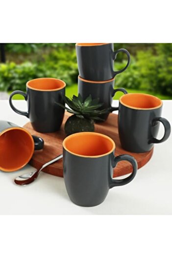 STOREMAX Mat Messe Gray Yellow Cloud Cup 9 cm 6 Pieces