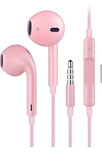 STOREMAX Polysight Pink Wired Headphones with In-Ear Design Compatible with Ios 3.5mm Headphones Trendzap 467437
