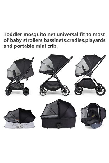 Saharaz 2-in-1Stroller Sun Shade & Mosquito Net,with UV Protection & 2-Way Zipper for Infant Carriages
