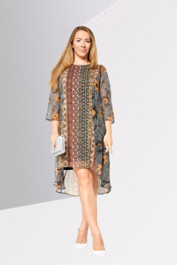 Desigual Women Allover Print Midi Dress, Multicolor