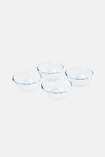 Oreo 4 Pieces Glass Bowl Set, Transparent