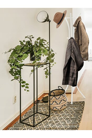 SERSIMO Metal hallway coat rack 170 cm, minimalist design, white