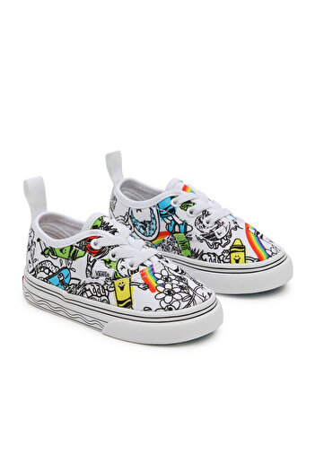 Vans TD Authentic Elastic Lace Shoes - White