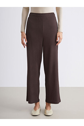 LC Waikiki Elastic Waist Textured Women's Trousers