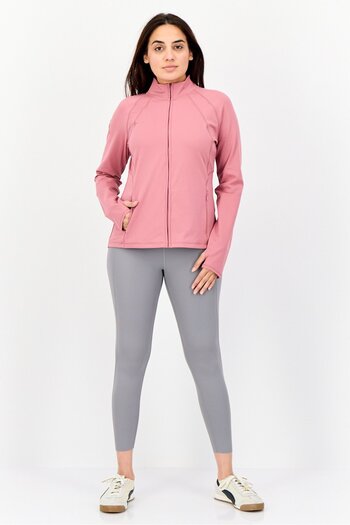 SKECHERS Women Sportswear Fit Full Zip Walking Sweatshirt, Mauve