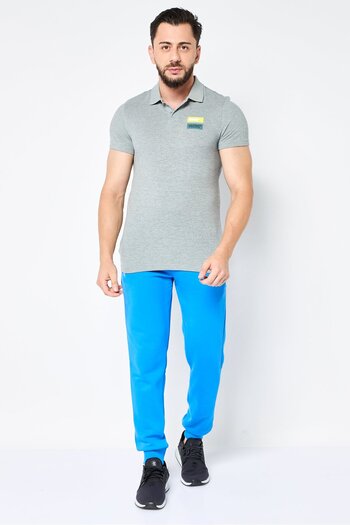 Puma Men Slim Fit Short Sleeve Outdoor Polo Shirt, Grey Heather