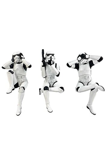 Nemesis Now Set of 3 Figurines 'Three Wise Sitting Stormtroopers' – Stormtrooper