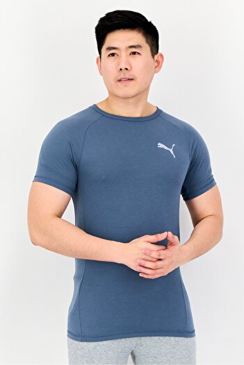 Puma Men Slim Fit Short Sleeve Outdoor T-Shirt, Slate Blue