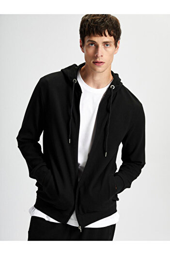 LC Waikiki Quality Parts from Celebi Store |   Hooded Long Sleeve Men's Zippered Sweatshirt
