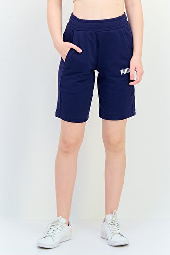 Puma Men Sportswear Fit Brand Logo 10 Inseam Outdoor Shorts, Navy