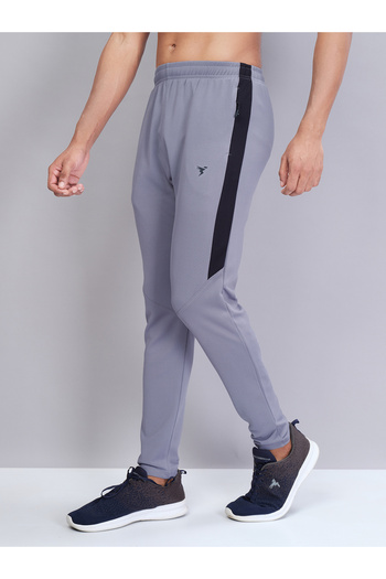 Technosport By Styli Men Contrast Side Panel Slim Fit Track Pants