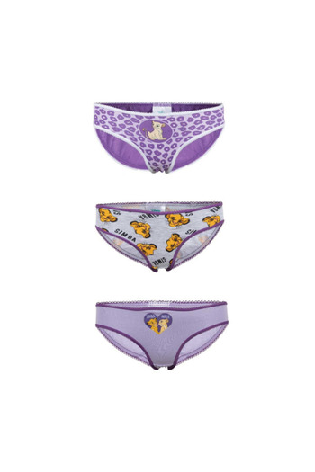 Disney Set 3 chiloti pentru fetite, 100% bumbac, multicolor, The Lion King,