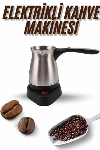 ZERO LAND Msa-Shop Electric Coffee Pot 800 Watt Stainless Steel Turkish Coffee Maker with Handle