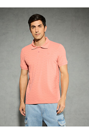 Technosport By Styli Men Jacquard Slim Fit Sports Polo