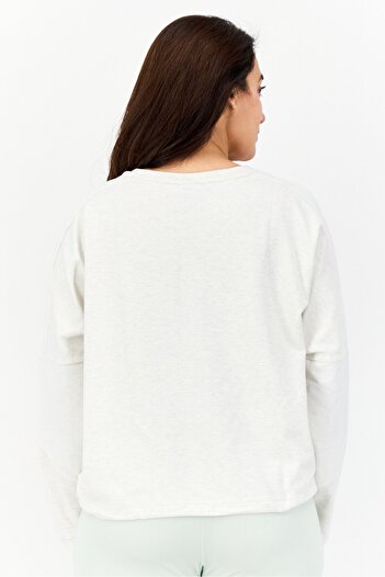Puma Women Relaxed Fit Long Sleeve Outdoor Sweatshirts, Heather Grey