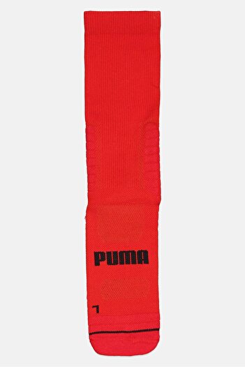 Puma جوارب رجالية بشعار العلامة التجارية، زوج واحد، أحمر