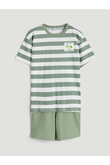 LC Waikiki Timeless Recommendations from Timeless Store |   Crew Neck Boys' T-Shirt and Shorts