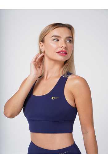 Palmfit By Styli Women Navy Blue Cross Strap Nova Active Sports Bra