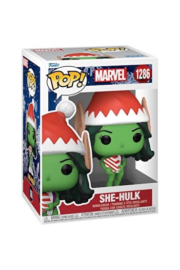 Funko Figurina - Pop! Marvel Holiday: She-Hulk, Verde, 16 cm
