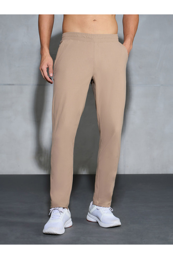 Technosport By Styli Men Khaki Solid Relaxed Fit Track Pants