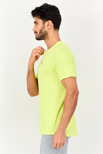 Puma Men Sportswear Fit Short Sleeve Outdoor T Shirt, Yellow