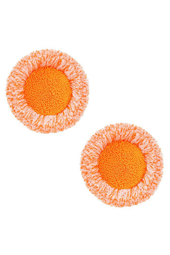 PAA-home Set of 2 orange mop refills, for rotating head diameter 16 cm, mop outer diameter 24 cm