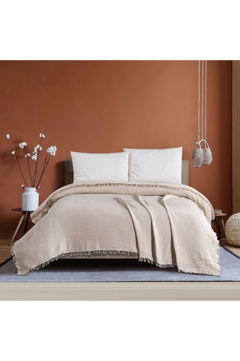 Schafer Home Sofia Muslin Pique 200X220 Cm-Beige