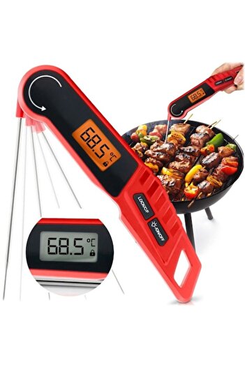 ideal STORE Cooking Thermometer idealSTORE, LCD Screen, Backlight, Rapid and Precise Measurement, 180° Foldable