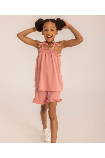 Minoti - Textured Co-Ord Set - Pink